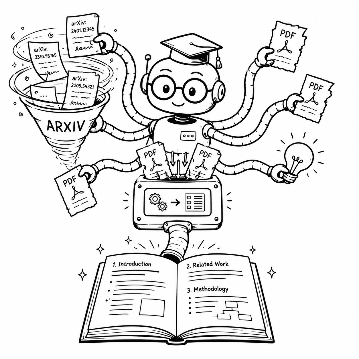 Agentic AI Researcher diagram sketch
